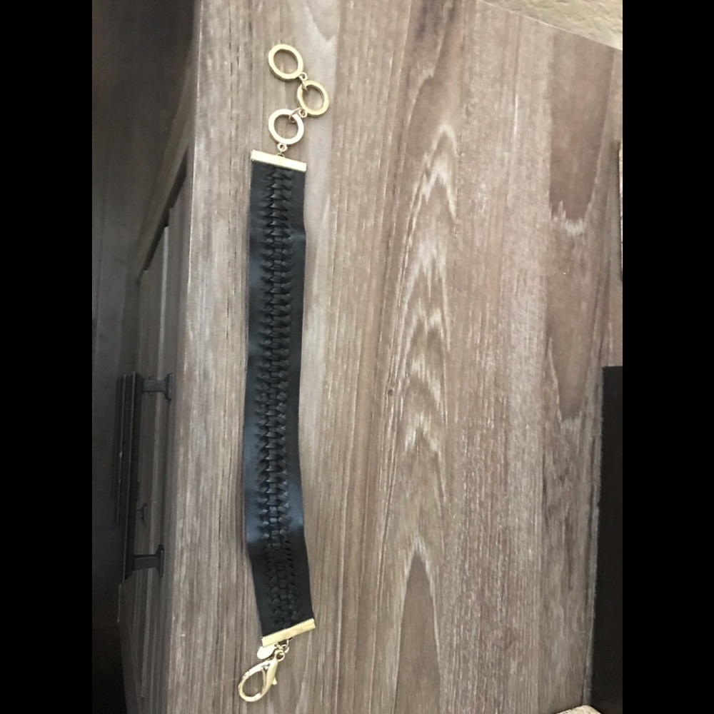 Express adjustable faux leather choker